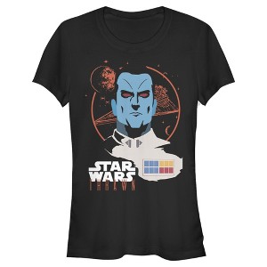 Juniors Womens Star Wars Grand Admiral Thrawn Galaxy T-Shirt - 1 of 3
