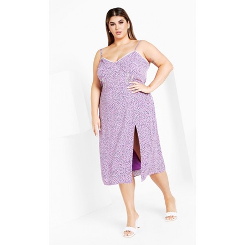 Women's Plus Size Sasha Sweet Dress - lilac | CITY CHIC - image 1 of 4