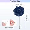 Unique Bargains Wedding Camellia Flower Groom Boutonnieres Lapel Pins for Men 1 Pc - 3 of 4