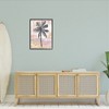Stupell Industries Pastel Pink Palm Tree Tropical Abstract Design Framed Giclee Art, Black, 24" x 30" - 3 of 4