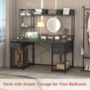 Aheaplus Computer Desk with Outlet & Hutch - 4 of 4
