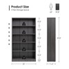 FURNIinspire Decorative Bookshelf 5 Shelf Office Bookcase, Modern Wood Bookshelf, Organizer For Living Room, Mahogany Gray, 11.6"*33"*59.8" - 3 of 4