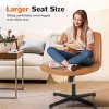 Cross-Legged Office Chair,Seat Height Ranging,No Wheels Armless  360 Degree Swivel Home Office Chair-Cuddlewood - 3 of 4