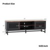 TIRAMISUBEST 3-Drawer Buffet Cabinet with Slatted Doors, Mid-Century Storage for Dining Rooms - 4 of 4