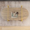 Racxily Coffee Table, Tempered Glass Coffee Table, Modern Simple Center Tables, Metal-Frame & Open Storage Shelf for Living Room, Office - 4 of 4