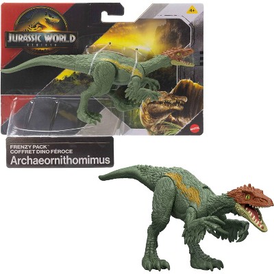 Jurassic World Rebirth Frenzy Pack Archaeornithomimus  Dinosaur Figure, Authentic Toy, Digital Play