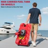 Fuel Caddy, 15 Gallon Portable Fuel Delivery Tank with 10Ft Delivery Hose and Wheels, Diesel and Gasoline Fuel Tank - 3 of 4