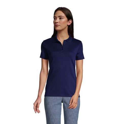 Lands' End Women's Supima Cotton Short Sleeve Polo Shirt : Target