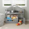 Kids Bookshelf, Toy Storage Organizer, Wooden Toddler Bookcase w/Motion Sensor Light for Kids, Dollhouse Bookshelf for Playroom Bedroom - 2 of 4