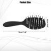 Unique Bargains Wet Hair Brush Speed Dry Hair Brush with Vented Design Vent Hair Brush for Women Men Black - 4 of 4