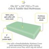 BreathableBaby Cotton Percale Fitted Sheet, For 52" x 28" Crib & Toddler Bed Mattress, Green (2-Pack) - 3 of 4