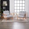 TIRAMISUBEST Mid-Century Modern Accent Chair - Upholstered Armchair with Pillow & Solid Wood Frame, Reading Chair for Living Room, Bedroom - 4 of 4