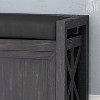PAGED Storage Bench Modern Wooden Shoe Rack with Adjustable Shelves, Shutter Doors and Linen Cushion for Mudroom, Bedroom, Entryway - 4 of 4