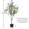 Eucalyptus Tree Artificial 4FT, Faux Eucalyptus Tree Artificial Trees with Lifelike Trunk and Realistic Silk Leaves for Home Decor Indoor - 2 of 4