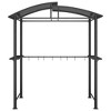vidaXL Steel BBQ Gazebo with Side Shelves - Anthracite, Ideal for Barbeque Sessions During Sunny & Rainy Days, Durable Build 82.7"x44.9"x90.6" - 3 of 4