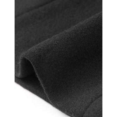 Allegra K Women's Winter Faux Fur Collar Double Breasted Long Warm Coats X-Large Black — фото 5