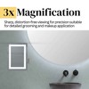 Aptations LED Rectangular Mirror (6.6" x 4.25") - 3X Magnification, Switchable Cool & Warm Light, Hardwired Arm Wall Mirror (Polished Nickel) - 2 of 4