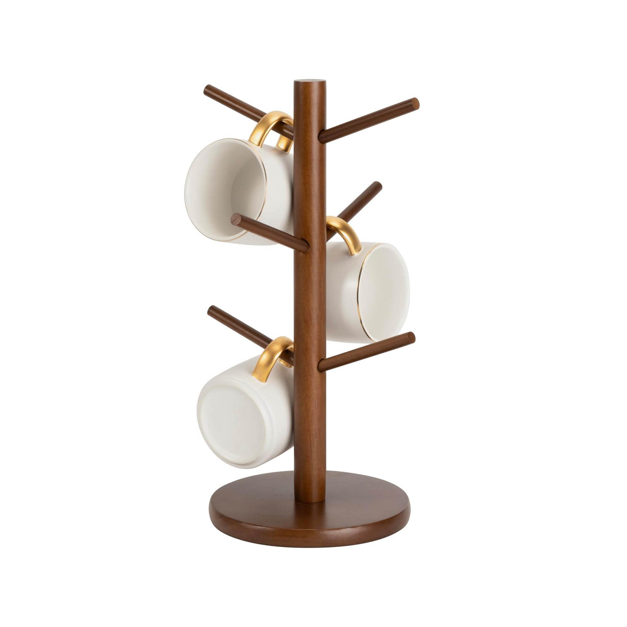 Dcolora 6-Hook Coffee Mug Tree Holder for Countertop Organization