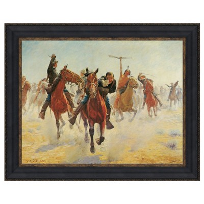 Design Toscano Breaking Through the Line, Canvas Replica Painting: Small