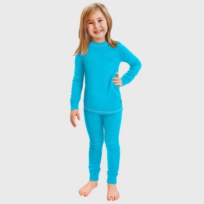 City Threads Girls USA-Made Soft & Cozy Thermal Long Johns 2-Piece Set - Warm Base Layer & Loungewear