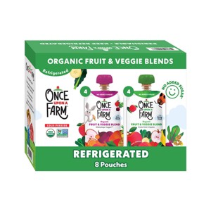 Once Upon a Farm Organic Fruit & Veggie Blends Variety Pack - 25.6oz/8ct - 1 of 4