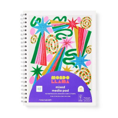 9x12 Spiral Mixed Media Paper Pad 60 Sheets - Strathmore : Target