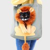 Pet Cat Carrier Bags,Cartoon Cute Lion Design,Adjustable Hole Size, Portable Breathable Outgoing Travel Handbag,9.84*8.66*1.57,Lake Blue - 4 of 4