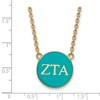 Black Bow Jewelry 14k Yellow Gold Plated Sterling Silver Zeta Tau Alpha Greek Life Necklace 18 Inch - 3 of 4