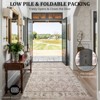 Vintage Area Rug - Foldable & Washable Carpet, Non-Skid Oriental Print, Low-Pile Indoor Floor Cover for Bedroom & Entryway - 4 of 4