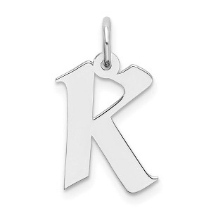 Black Bow Jewelry Sterling Silver Karlie Collection Artisan Block Initial Charm Letter K - 1 of 4