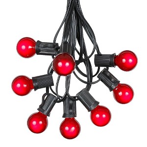 Novelty Lights 25 Feet G30 Globe Outdoor Patio String Lights, Black Wire - 1 of 4