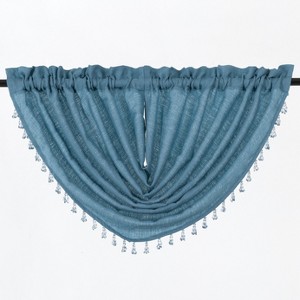 Kate Aurora Living Textured Crepe Sheer Single Window Curtain Treatments And Valances - 1 of 4