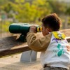 PLAYBERG Green and Yellow Plastic Outdoor Gym Playground Pirate Ship Double Telescope, Kids Treehouse Toy Accessories Binocular - 3 of 4