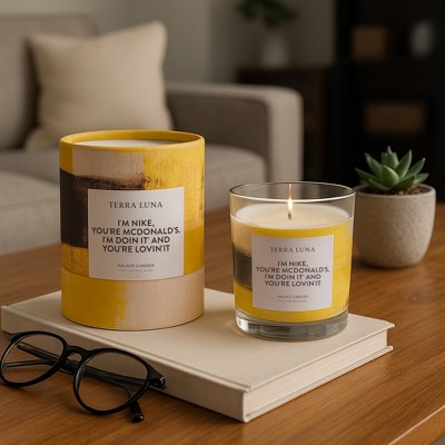 Sagebrook Home 4" Boxed Candle with Funny Quote I'm Doin' It And You're Lovin' It - 7oz Palace Garden Scented Candle