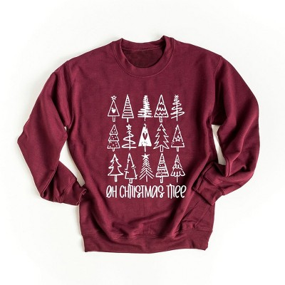 Simply Sage Market Women's Graphic Sweatshirt Distressed Oh Christmas Tree