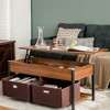 Tangkula Lift Top Coffee Table Multifunctional Pop-up Central Table with Lifting Tabletop - 2 of 4