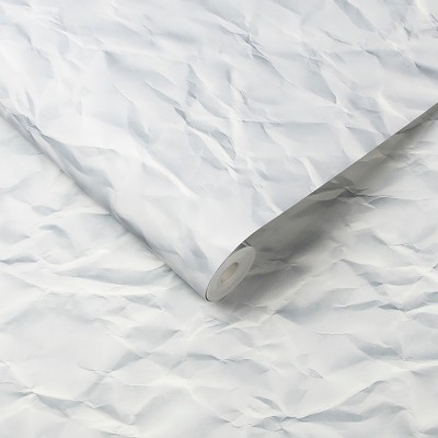 Creased Up Grey Non-Pasted Washable Wallpaper