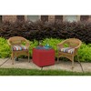 Casual Cushion Stripe Sunbrella Fabric 1-Piece Indoor/Outdoor Wicker Seat Pad Cushion, 19.5"W x 19.5"L - 2 of 4