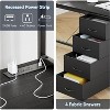 Nasitip 78.7" Reversible U-Shaped Desk with Hutch and LED Lights, Computer Gaming Desk with Power Outlets and Storage - 4 of 4