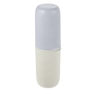 Unique Bargains Portable Toothbrush Cases Traveling Toothbrush Holders Bamboo Fiber 7.87"x2.48"x2.36" 1 Pcs - 1 of 4