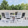 vidaXL Outdoor/Indoor Highback Chair Cushions - Set of 6, Anthracite Oxford Fabric, Water-Resistant, Non-Slip Design - 2 of 4