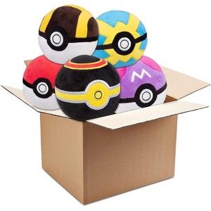 PoKémon Pokéball Plush Assorted Blind Box 2-Pack - Receive 2 of 5 Ball Styles, 4" - Poke, Master, Ultra, Quick or Luxury - Soft Stuffed Toys with - 1 of 4