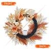 Wreaths for Front Door, 22 Inch Prelit Fall Maple Leaves Wreath with 20 LED Lights , Light Up Halloween Decorations for Wall Window Porch Indoor - 4 of 4
