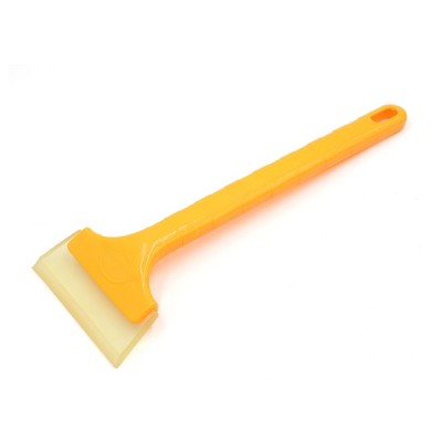 Unique Bargains Plastic Handle Clear Rubber Blade Car Window Glass Ice Scraper Yellow 1 Pc