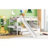 NicBex Twin over Twin Bunk Bed with Guardrail and Desk with Drawers and Shelves,Loft Bed with Ladder and Storage Staircase,Bunk Beds for Bedroom - 2 of 4