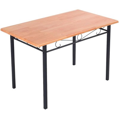 Costway 47'' Dining Table Modern Rectangular Kitchen with Spacious Tabletop & Steel Legs