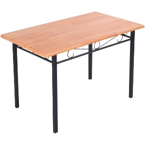 Costway 47'' Dining Table Modern Rectangular Kitchen with Spacious Tabletop & Steel Legs - 1 of 4