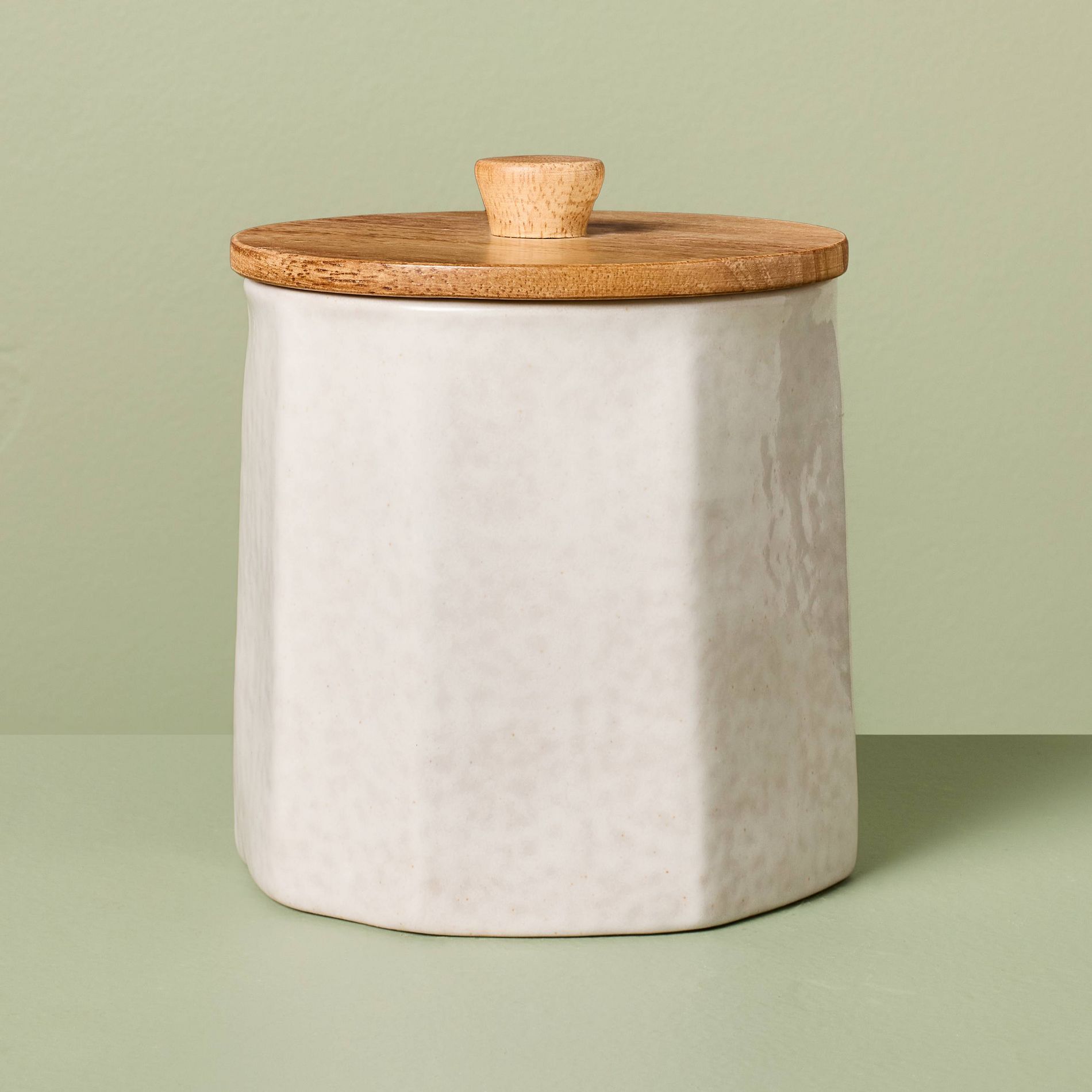 Ceramic Stoneware Food Storage Canister Sour Cream - Hearth & Hand™ with Magnolia