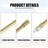 Unique Bargains Brass Wheel Tire Valve Extender Stem Extension Inflation Stright Pole 4 Pcs - 3 of 4