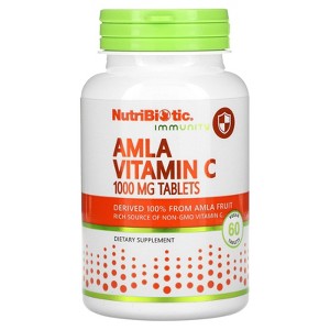 NutriBiotic Immunity, Amla Vitamin C, 1,000 mg, 60 Vegan Tablets - 1 of 2